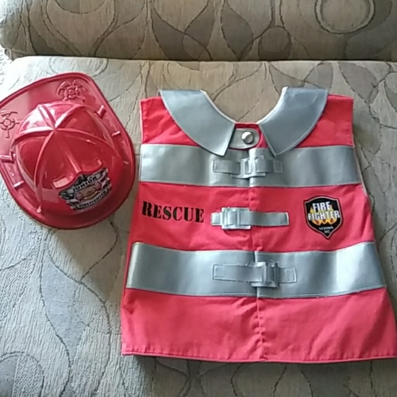 Other - 🎃 Firefighter Boy's Halloween Vest w/Hat 🎃